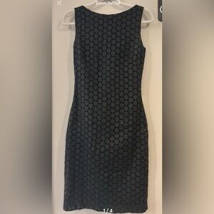 Elegant Black Lace Dress women size S made in Italy